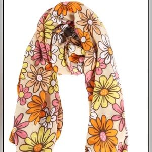 Women's Floral Print Multicolor Cotton Scarf